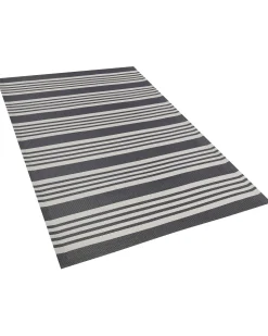 Beliani Ulkomatto Musta/Vaaleanharmaa 120 X 180 Cm Delhi Online