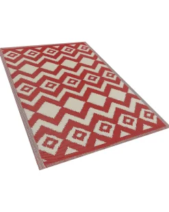 Beliani Ulkomatto Punainen 120 X 180 Cm Dewas Shop