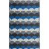 Beliani Ulkomatto Sininen/Harmaa 90 X 180 Cm Bellary Cheap