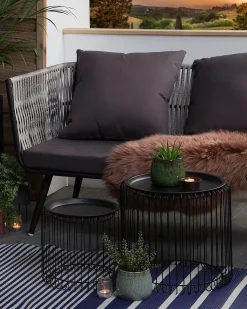 Beliani Ulkomatto Tummansininen 90 X 180 Cm Haldia Clearance