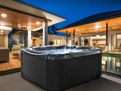 Beliani Ulkoporeallas Led-Valot Grafiitinharmaa 200 X 200 Cm Lastarria Cheap