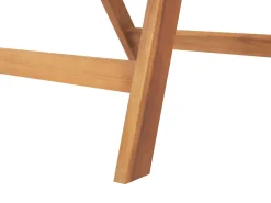 Beliani Ulkoruokailuryhma 6-Istuttava Akaasiapuinen Luonnonvalkoisilla Pehmusteilla Java New