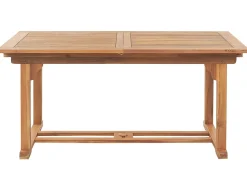 Beliani Ulkoruokailuryhma 6-Istuttava Akaasiapuinen Ruskeanharmailla Pehmusteilla Java Cheap