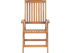 Beliani Ulkoruokailuryhma 6-Istuttava Akaasiapuinen Ruskeanharmailla Pehmusteilla Java Cheap