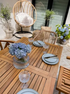 Beliani Ulkoruokailuryhma 6-Istuttava Vaalea Puu Java Best Sale