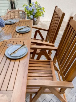 Beliani Ulkoruokailuryhma 6-Istuttava Vaalea Puu Java Best Sale