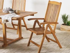 Beliani Ulkoruokailuryhma 6-Istuttava Vaalea Puu Java Best Sale