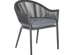 Beliani Ulkoruokailuryhma Metallinen Harmaa Mileto Hot