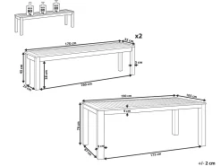 Beliani Ulkoruokailuryhma Puinen Vaaleanruskea Monsano Cheap