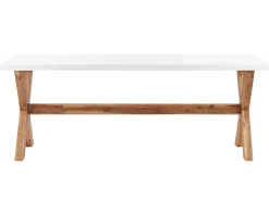 Beliani Ulkoruokaryhma 6-Isttuttava Valkobeige Olbia Hot