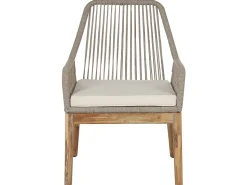 Beliani Ulkoruokaryhma 6-Isttuttava Valkobeige Olbia Hot