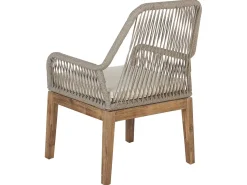 Beliani Ulkoruokaryhma 6-Isttuttava Valkobeige Olbia Hot