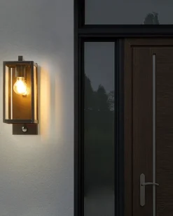 Beliani Ulkoseinavalaisin Rauta Musta Megget Online