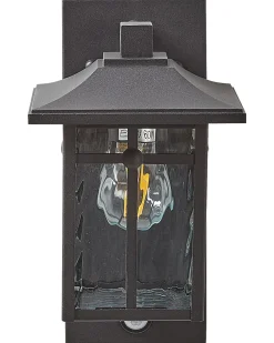 Beliani Ulkoseinavalaisin Rauta Musta Teviot Hot