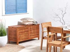 Beliani UlkoSäilytyslaatikko Tumma Akasiapuu 150L Riviera Best