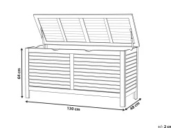 Beliani UlkoSäilytyslaatikko Tumma Akasiapuu 150L Riviera Best