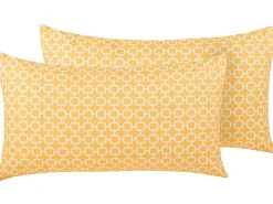 Beliani Ulkotyyny Keltainen/Valkoinen 40 X 70 Cm 2 Kpl Astakos Best