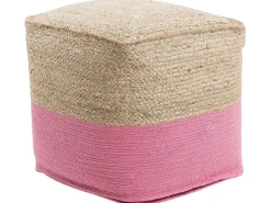 Beliani Vaaleanpunainen Juuttirahi 44 X 44 Cm Kirama Clearance