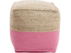 Beliani Vaaleanpunainen Juuttirahi 44 X 44 Cm Kirama Clearance