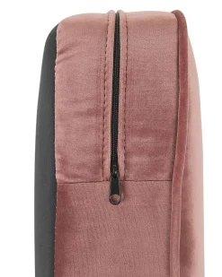 Beliani Vaaleanpunainen Samettiverhoiltu Nojatuoli Chesterfield Outlet