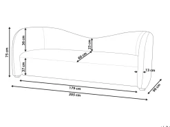 Beliani Valkoinen 3-Istuttava Samettisohva Veltada Discount
