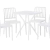 Beliani Valkoinen 4-Istuttava Ulkoruokailuryhma Sersale Fashion