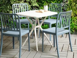 Beliani Valkosininen 4-Istuttava Ulkoruokailuryhma Sersale Shop