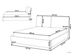 Beliani Vesisanky Kangas Tummanharmaa 180 X 200 Cm Belfort Online