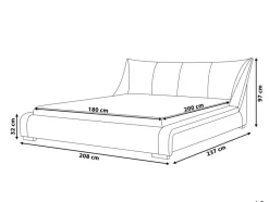 Beliani Vesisanky Nahka Luonnonvalkoinen 180 X 200 Cm Nantes Online