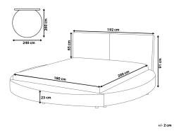 Beliani Vesisanky Nahka Pyorea Musta 180 X 200 Cm Laval Store