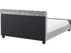 Beliani Vesisanky Sametti Vaaleanharmaa 180 X 200 Cm Avallon Hot