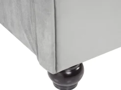 Beliani Vesisanky Sametti Vaaleanharmaa 180 X 200 Cm Avallon Hot