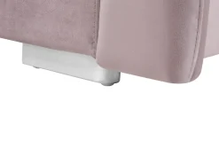 Beliani Vesisanky Sametti Vaaleanpunainen 160 X 200 Cm Nantes Sale