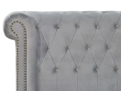 Beliani Vesisanky Sametti Vaaleanharmaa 180 X 200 Cm Cavaillon Fashion