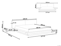 Beliani Vesisanky YoPöydät Ruskea 180 X 200 Cm Zen Best