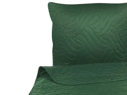 Beliani Vihrea Kohokuvioitu Paivapeittosetti 140 X 210 Cm Babak Clearance