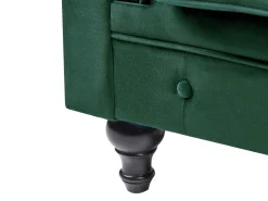 Beliani Vihrea Samettiverhoiltu Sohvaryhma Chesterfield Best