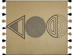 Beliani Viltti Akryyli Beige/Musta 130 X 170 Cm Thumki Best