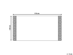 Beliani Viltti Akryyli Keltainen/Vihrea 130 X 170 Cm Nuwar Shop