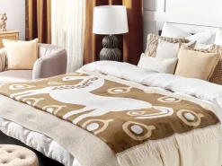 Beliani Viltti Akryyli Ruskea/Valkoinen 130 X 170 Cm Siddha Flash Sale