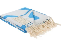 Beliani Viltti Akryyli Valkoinen/Sininen 130 X 170 Cm Kihun Best Sale