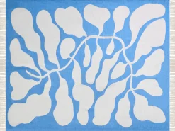 Beliani Viltti Akryyli Valkoinen/Sininen 130 X 170 Cm Kihun Best Sale