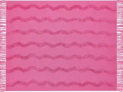 Beliani Viltti Puuvilla Vaaleanpunainen 125 X 150 Cm Khari Outlet