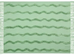 Beliani Viltti Puuvilla Vihrea 125 X 150 Cm Khari Cheap