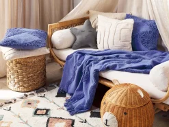 Beliani Viltti Puuvilla Violetti 125 X 150 Cm Khari Outlet