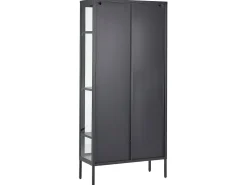 Beliani Vitriinikaappi Teras 2 Ovea 4 Hyllya Musta Harty Sale