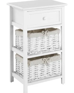 Beliani Yopoyta 2 Koria Laatikko Valkoinen/Beige Flowella Cheap