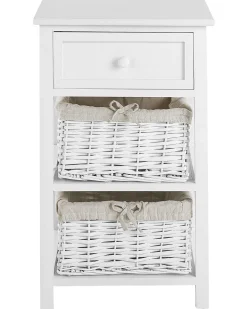 Beliani Yopoyta 2 Koria Laatikko Valkoinen/Beige Flowella Cheap