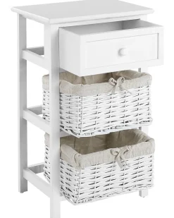 Beliani Yopoyta 2 Koria Laatikko Valkoinen/Beige Flowella Cheap