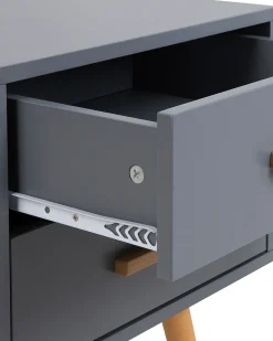 Beliani Yopoyta 2 Laatikkoa Harmaa Alabama New